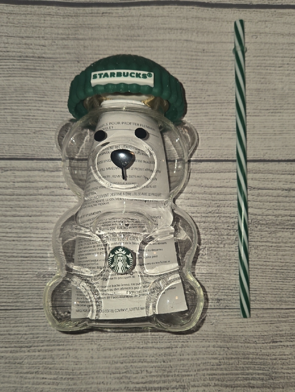 Starbucks 2025 Bearista Bear Glass Cold Cup Limited Edition NWT